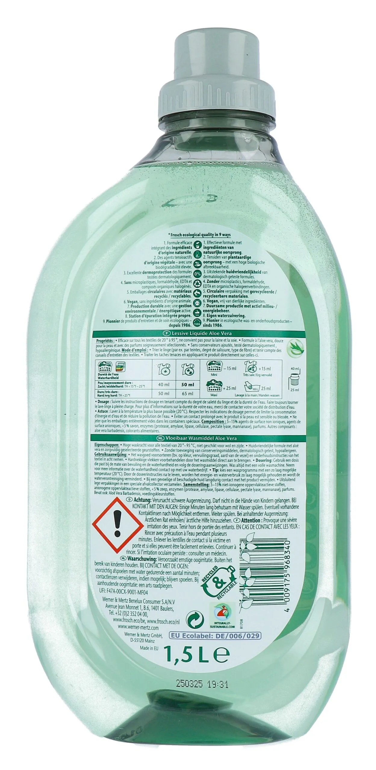 Frosch Wasmiddel Aloë Vera (1500 ml)