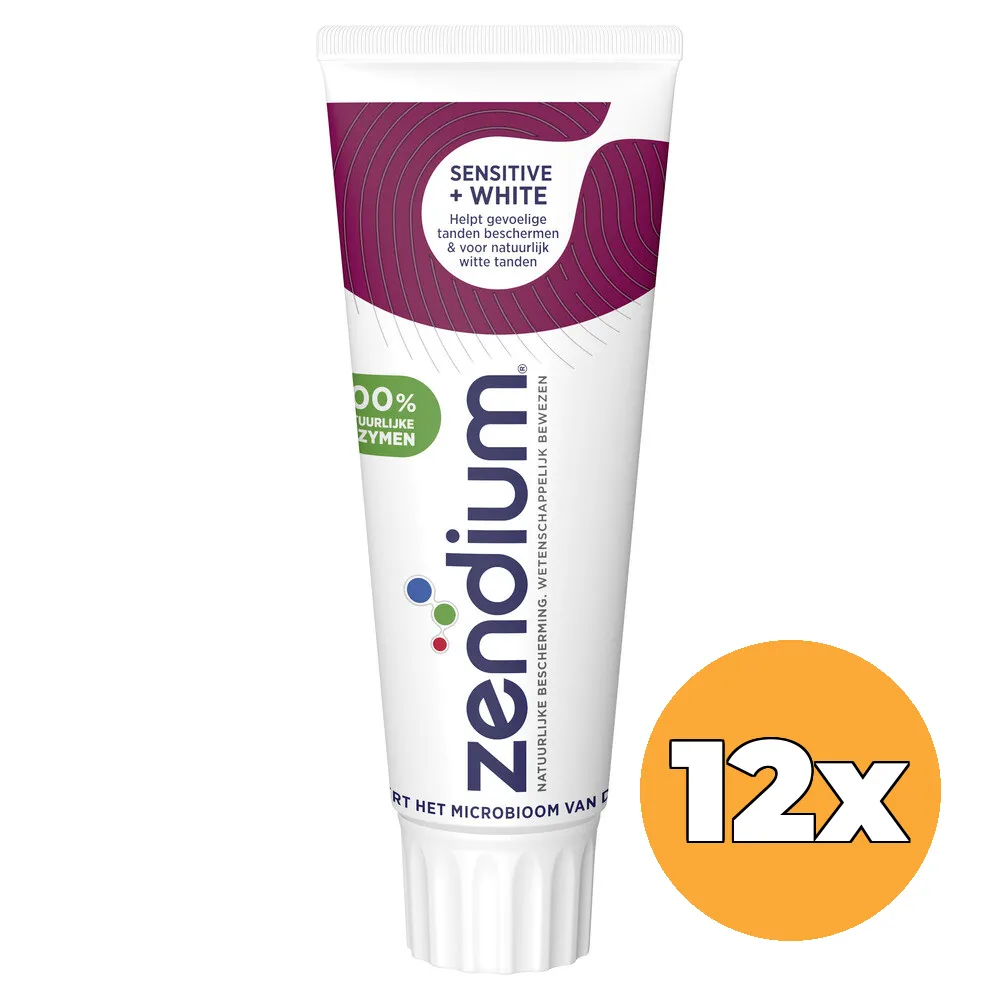 12x Zendium Tandpasta Sensitive Whitener (75 ml)