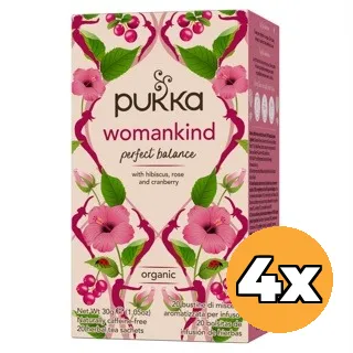 4x Pukka Womankind Thee Bio (20 zakjes)