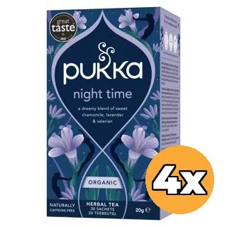4x Pukka Night Time Thee Bio (20 zakjes)