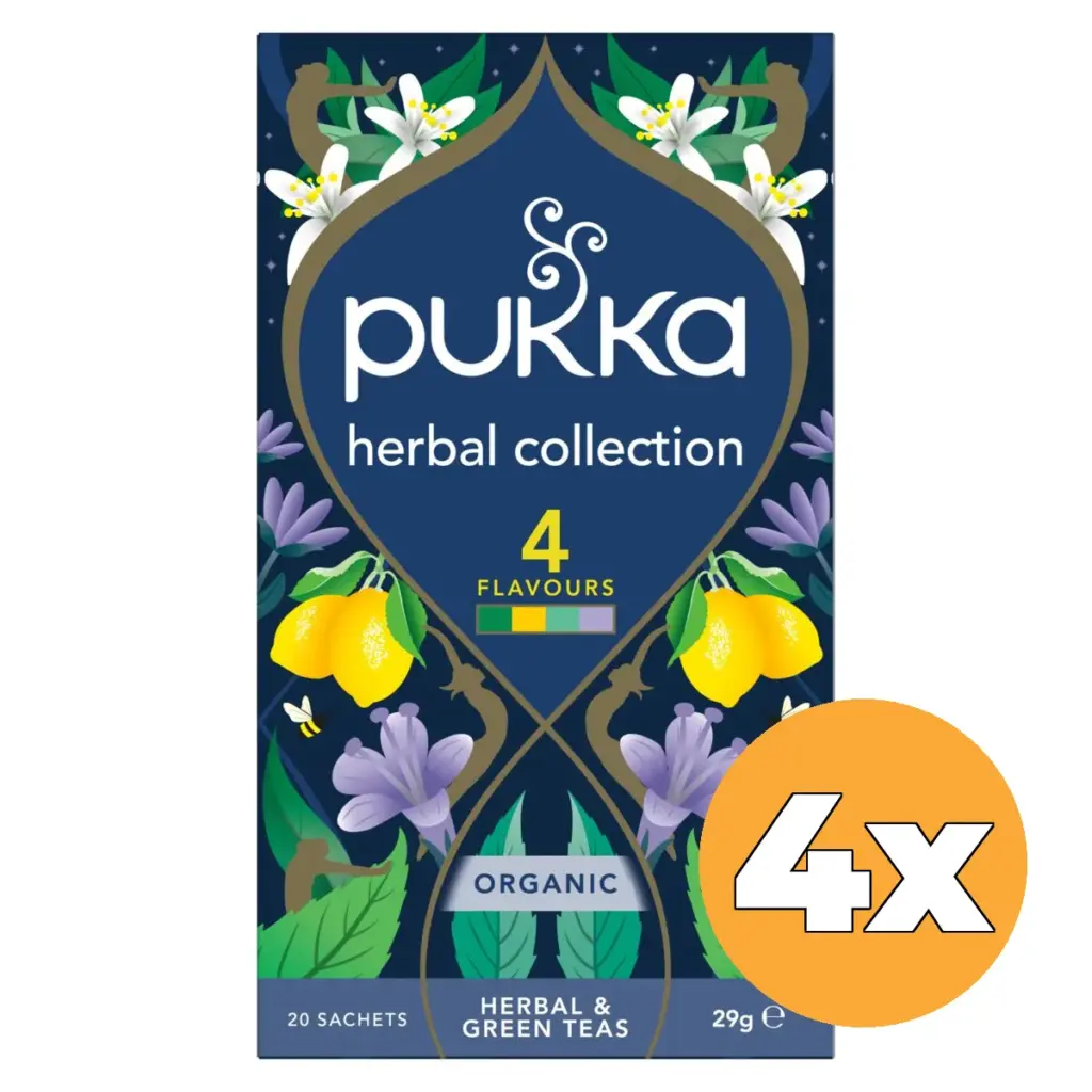 4x Pukka Herbal Collection 4 Flavours (20 zakjes)
