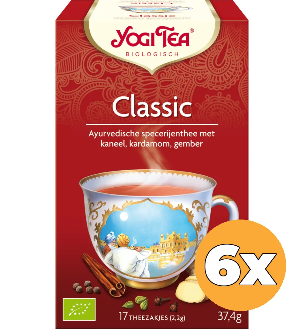 6x Yogi Tea Classic Chai Bio (17 stuks)