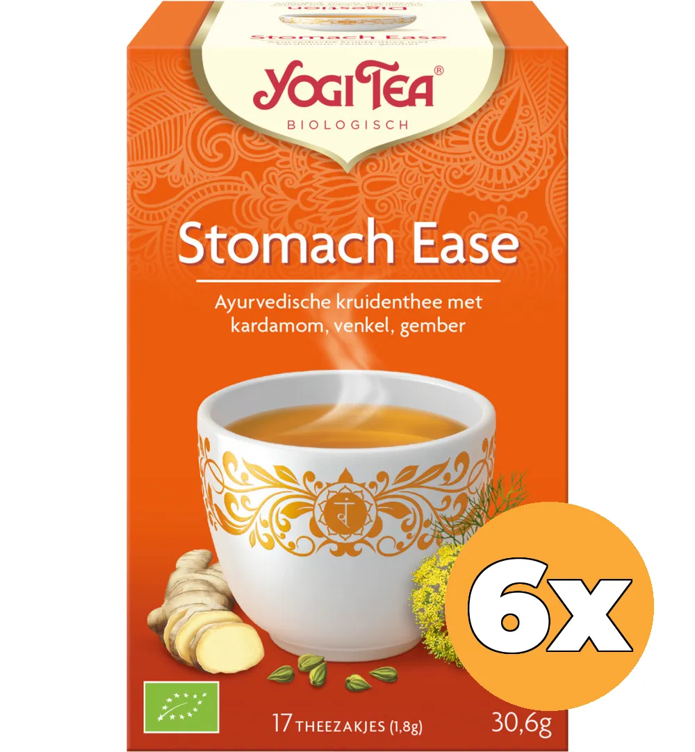 6x Yogi Tea Stomach ease bio (17 stuks)