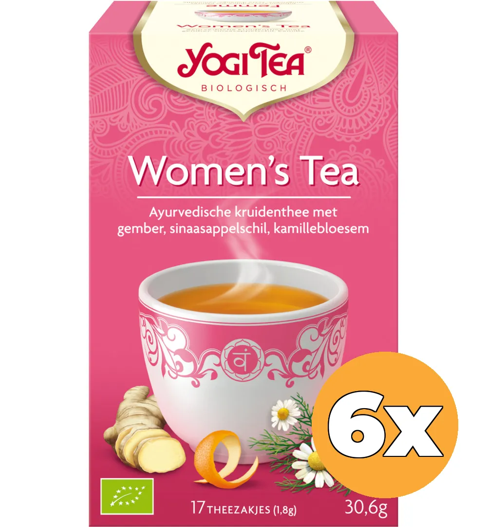 6x Yogi Tea Women's tea bio (17 stuks)