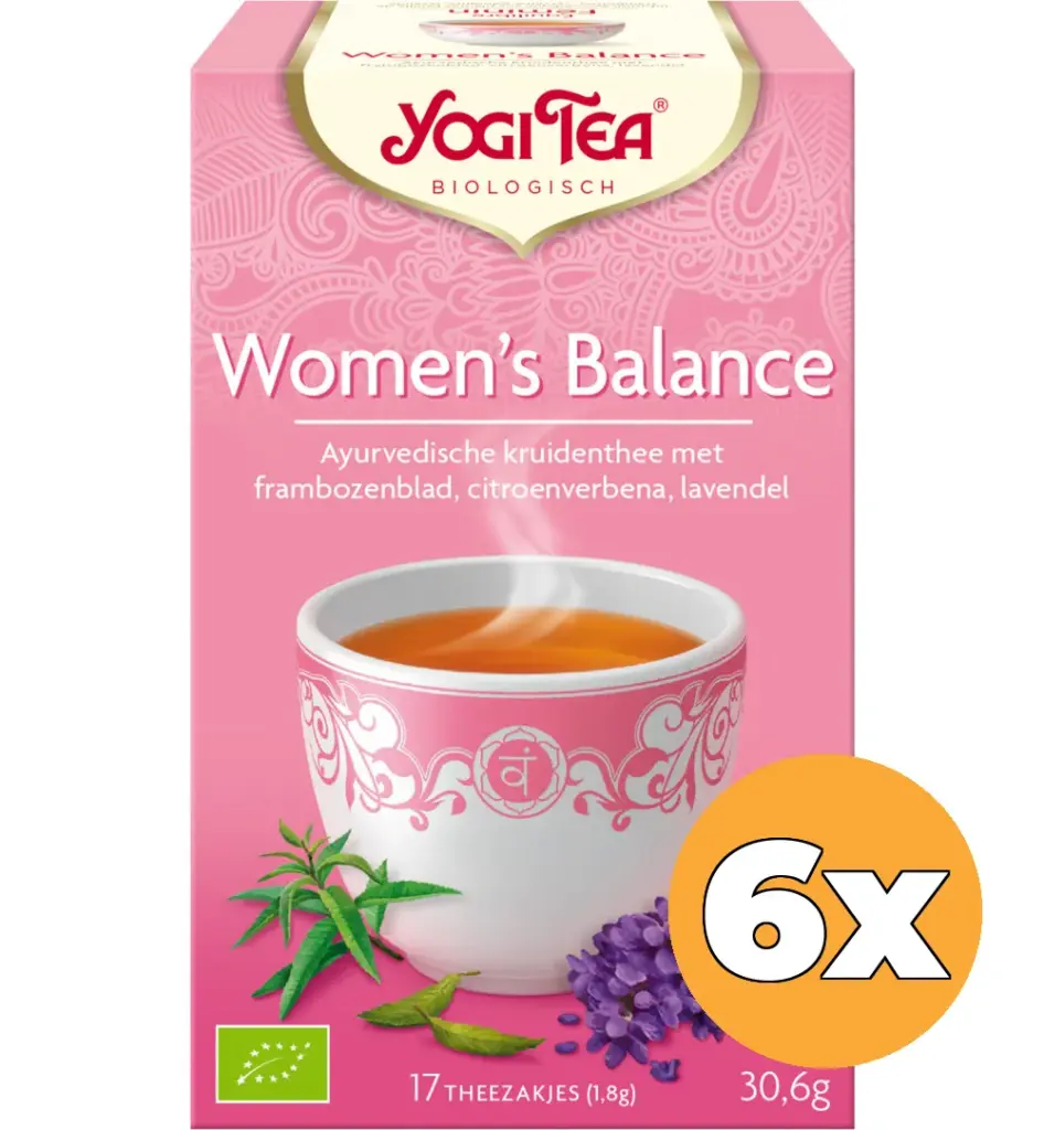 6x Yogi Tea Women's balance bio (17 stuks)