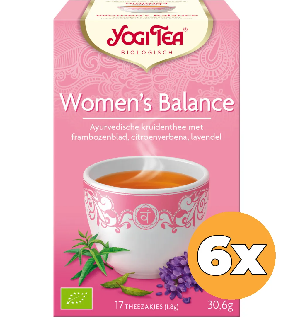 6x Yogi Tea Women's balance bio (17 stuks)