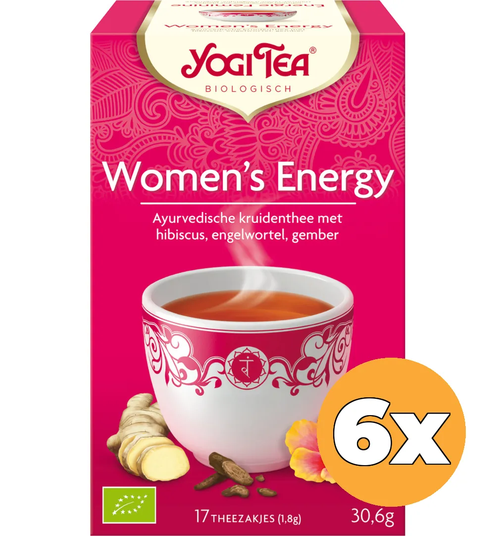 6x Yogi Tea Women's energy bio (17 stuks)