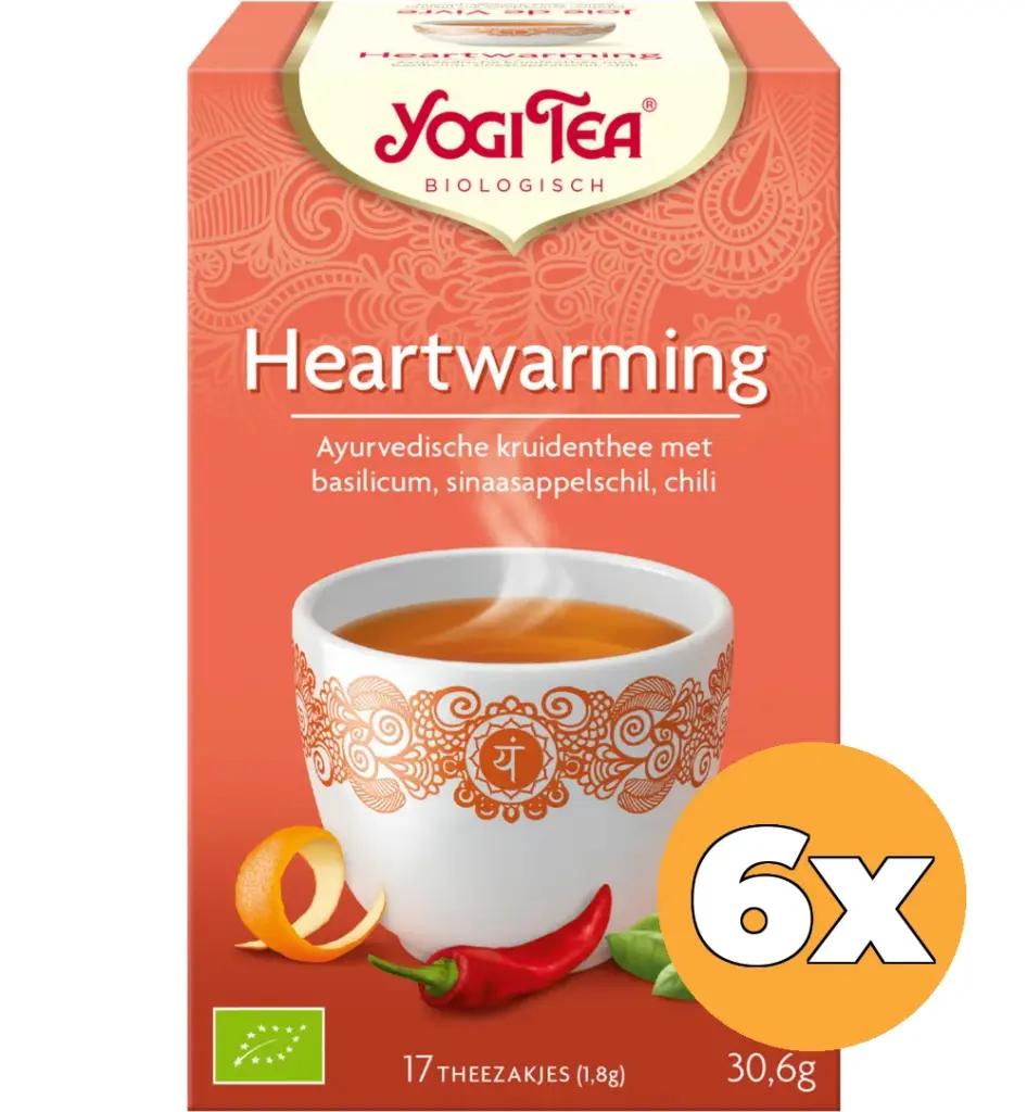 6x Yogi Tea Heartwarming bio (17 stuks)