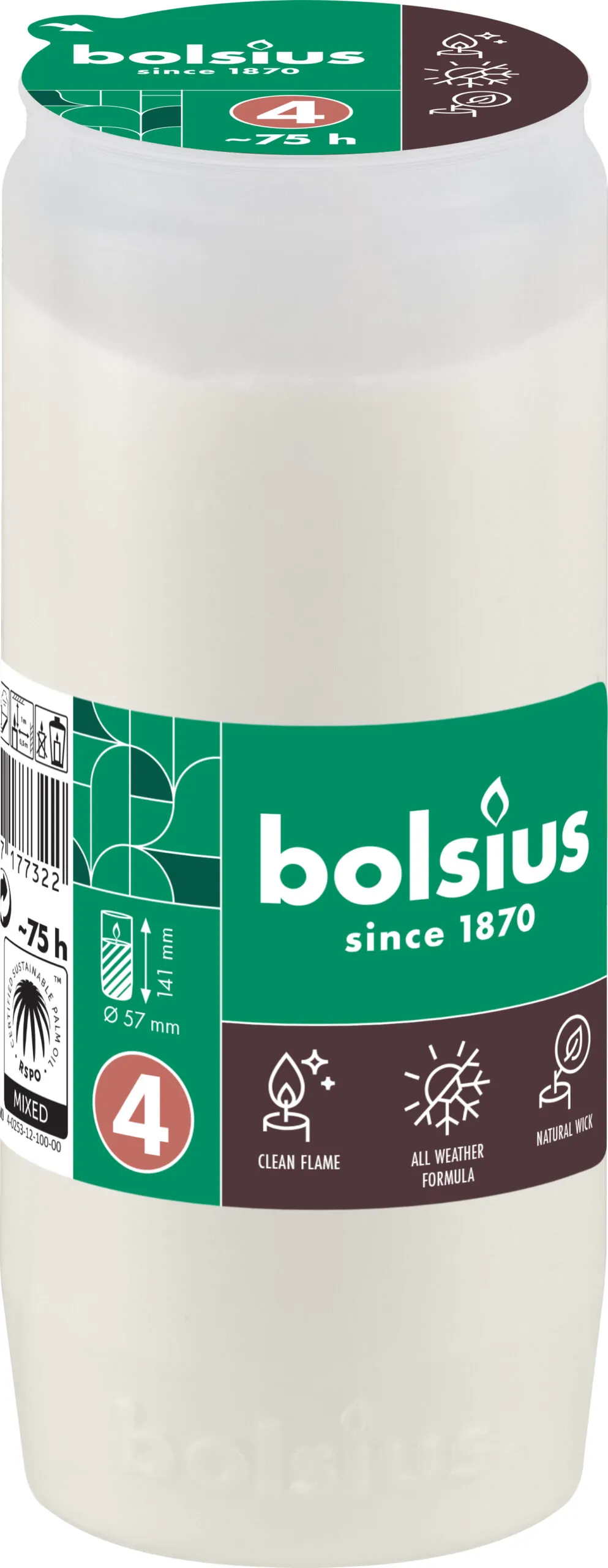 Bolsius Compolight Nr 4 Wit (1 stuk)