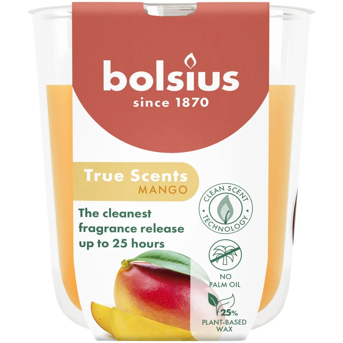 Bolsius Geurglas 80/73 True Scents Mango (1 stuk)