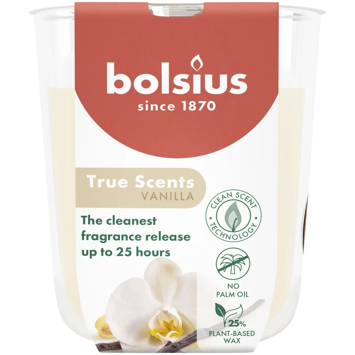 Bolsius Geurglas 80/73 True Scents Vanilla (1 stuk)
