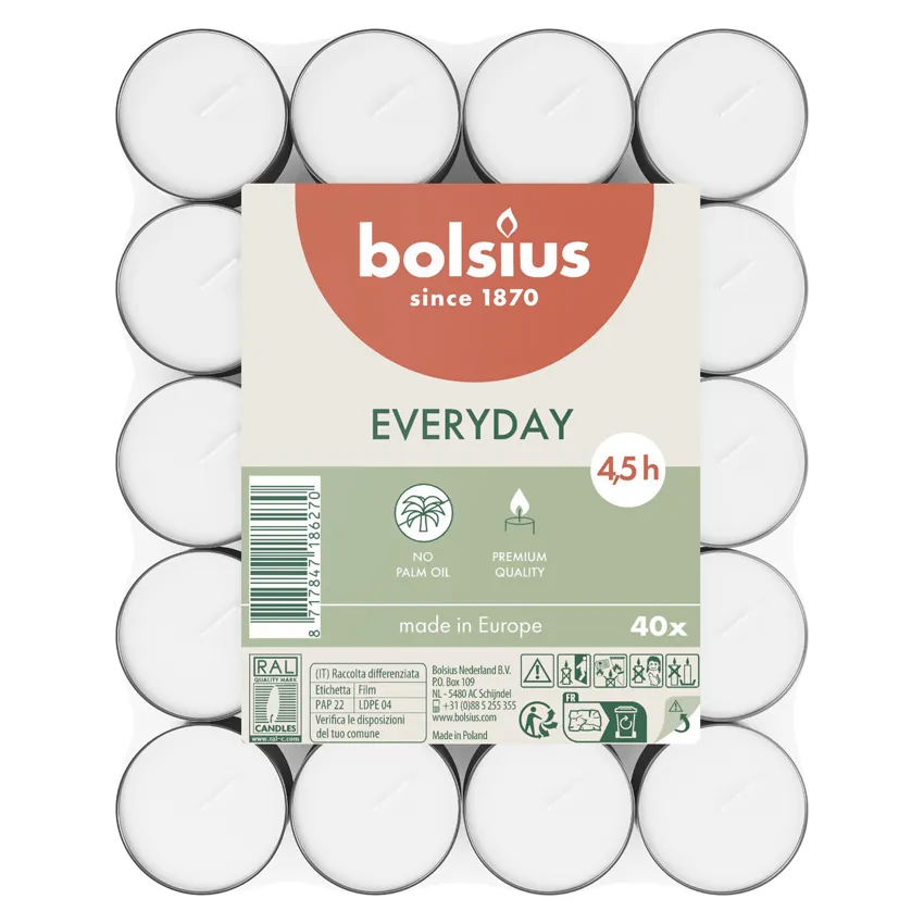 Bolsius Lites 4,5-Uur Pack  (40 stuks)