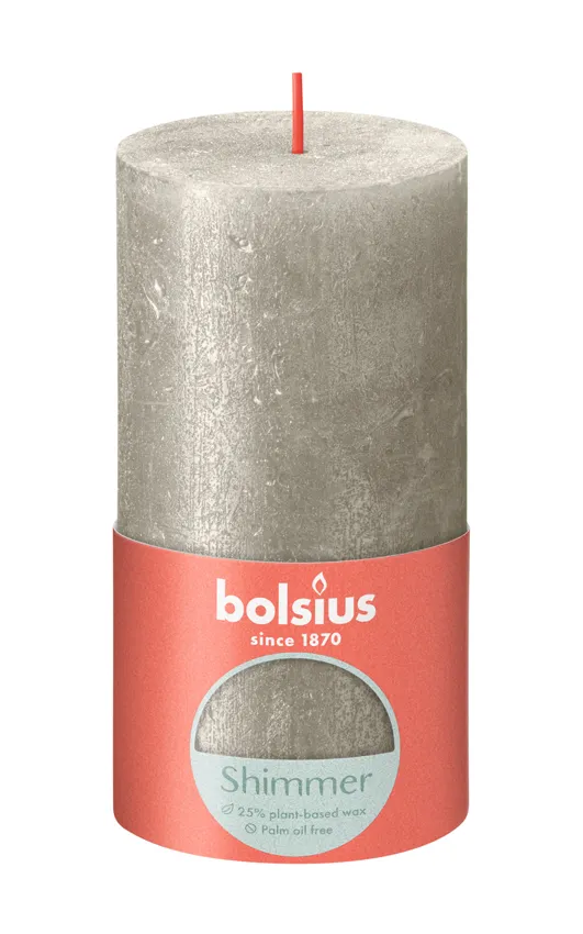 Bolsius Stompkaars Shimmer 130/68 Champagne (1 stuk)