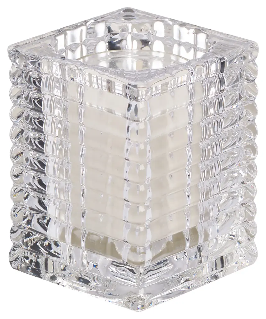 Bolsius Theelicht Houder Ribbed Transparant (1 stuk)