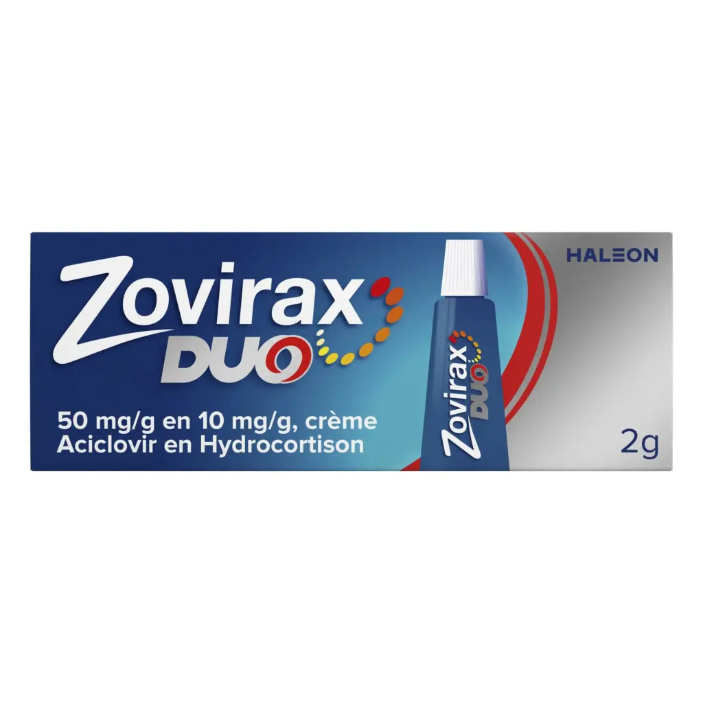 Zovirax DUO Koortslip Creme Aciclovir 50mg/g & Hydrocortison 10mg/g (2 gr)