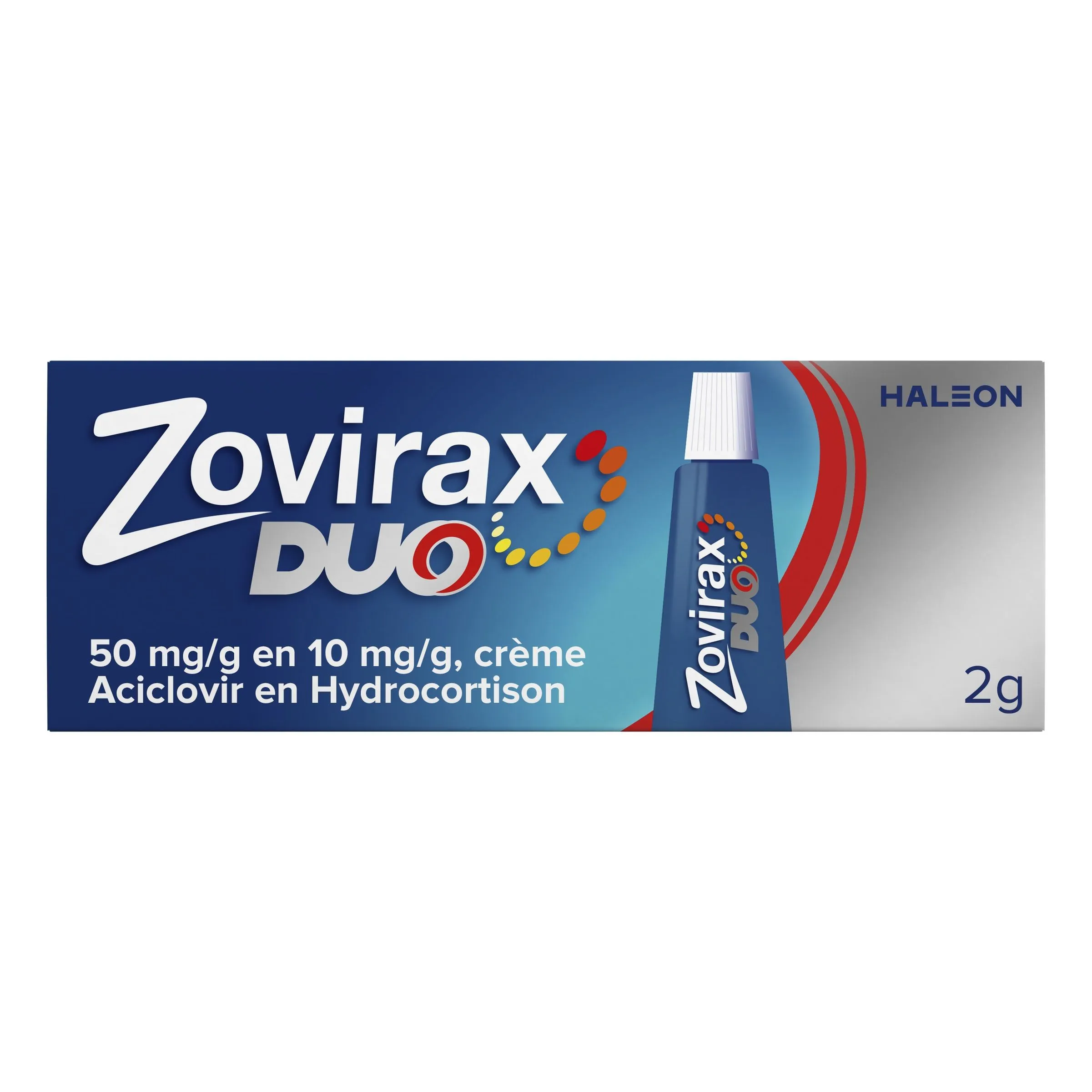 Zovirax DUO Koortslip Creme Aciclovir 50mg/g & Hydrocortison 10mg/g (2 gr)