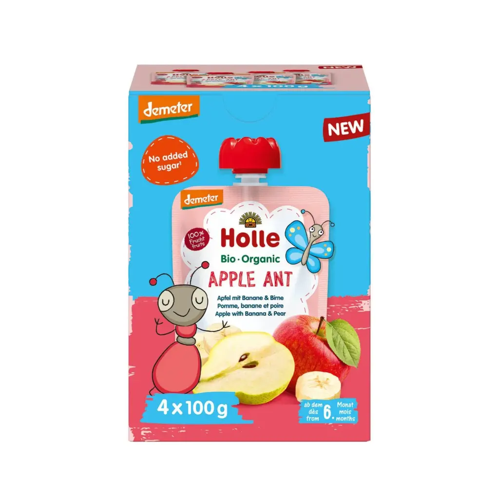 Holle Knijpfruit Apple Ant Multipack (4 stuks)
