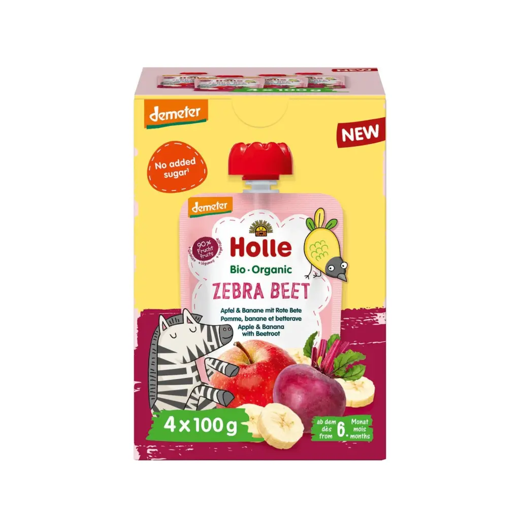 Holle Knijpfruit Zebra Beet Multipack (4 stuks)