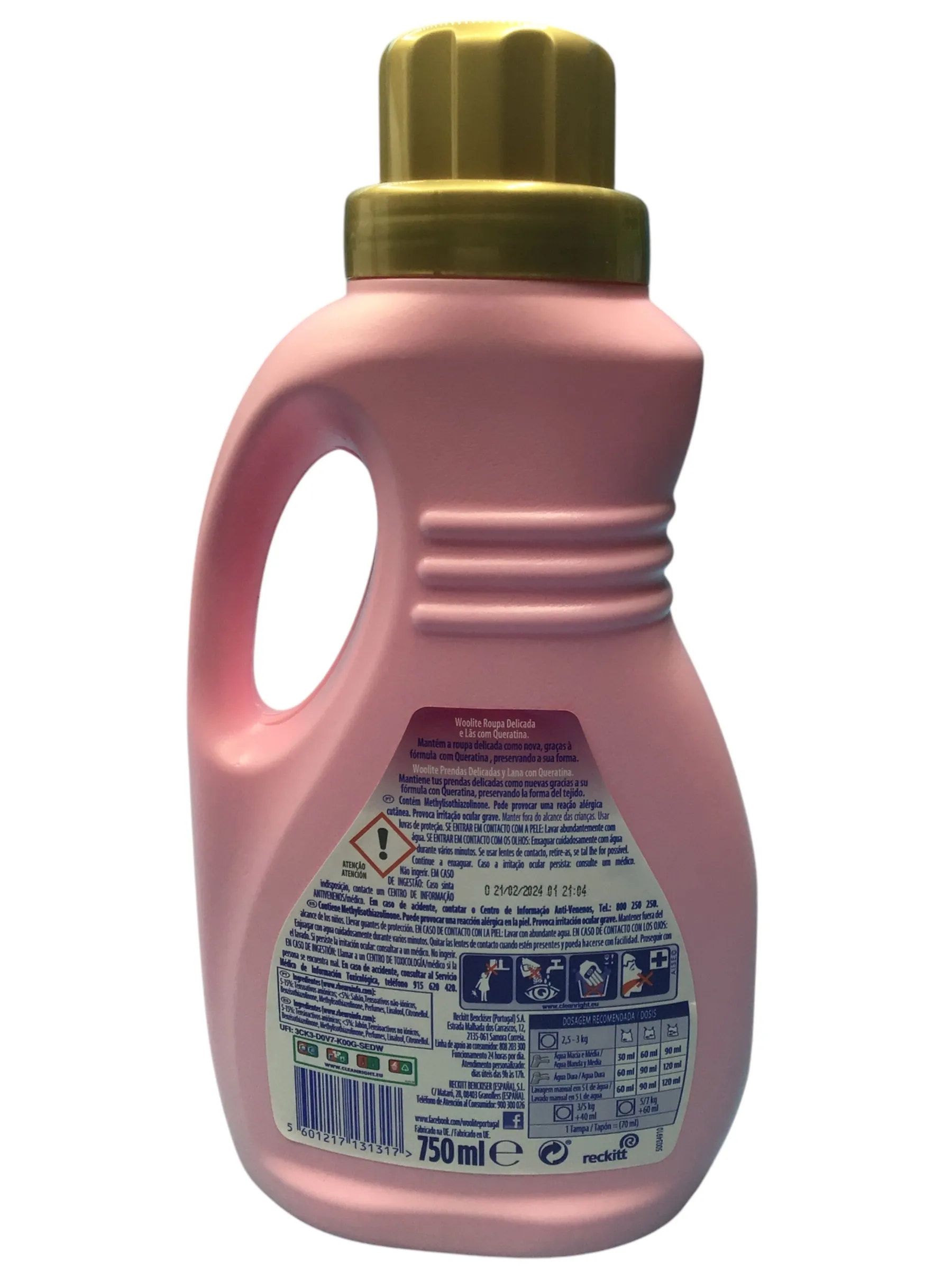 Woolite Wasmiddel Delicate Textielen Keratin 25 wasbeurten (750 ml)