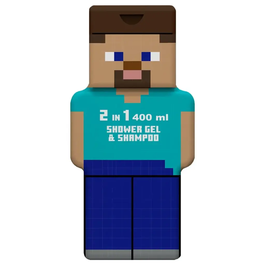 Minecraft Steve 2D Shower Gel & Shampoo 2 In 1 (400 ml)