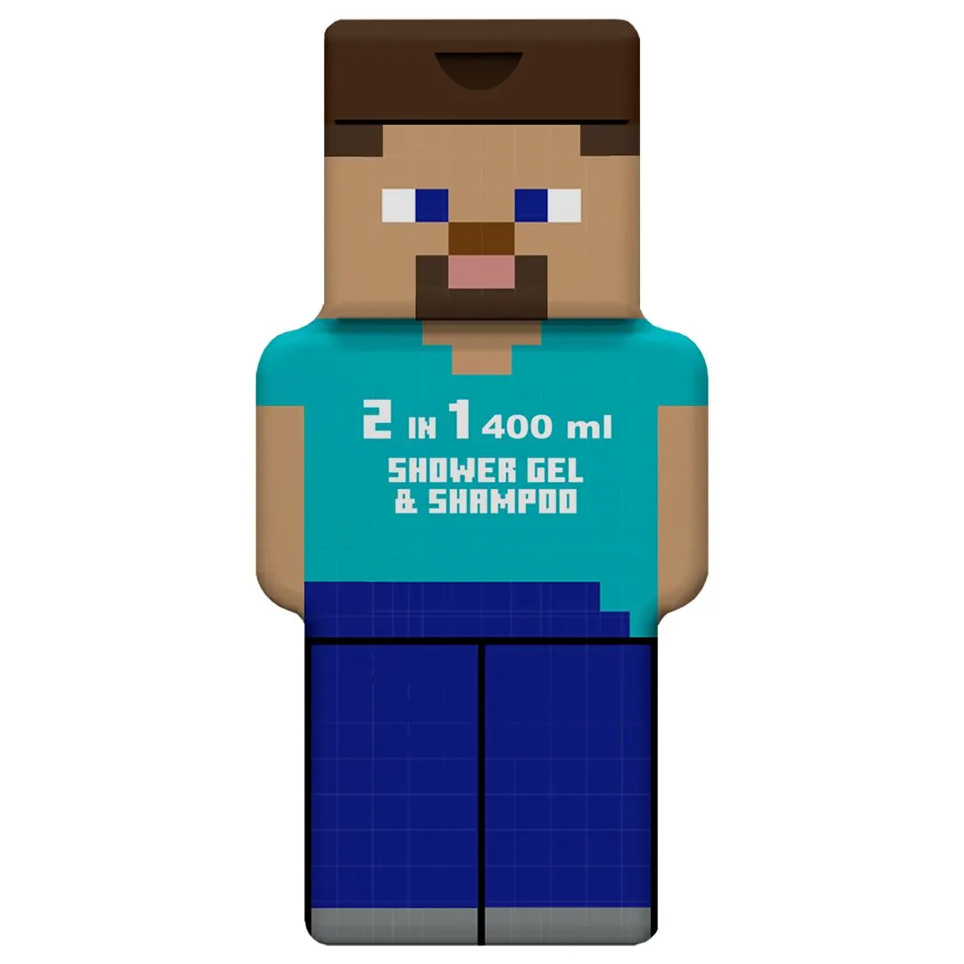 Minecraft Steve 2D Shower Gel & Shampoo 2 In 1 (400 ml)