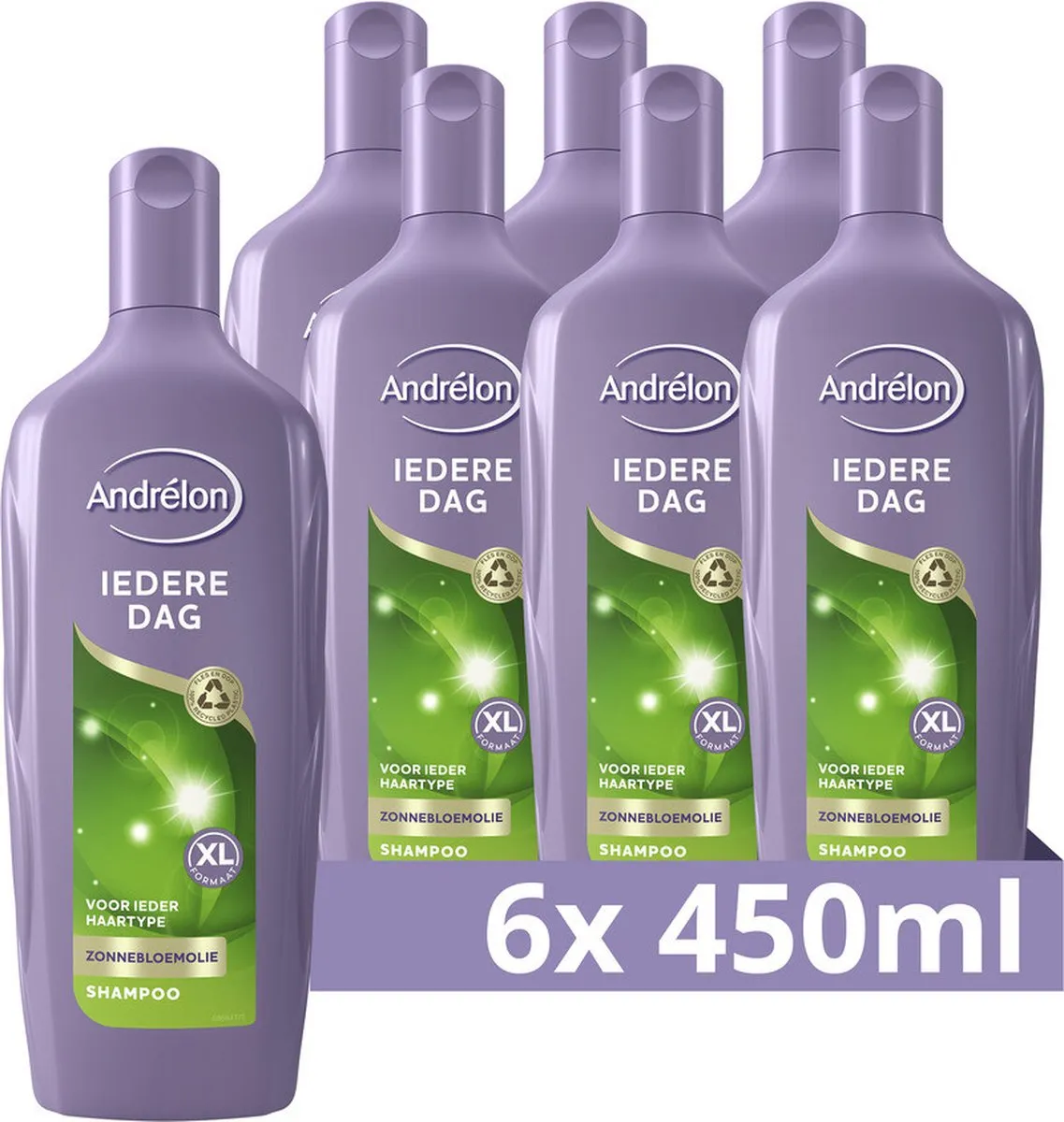 6x Andrelon Shampoo Iedere Dag XL Formaat (450 ml)