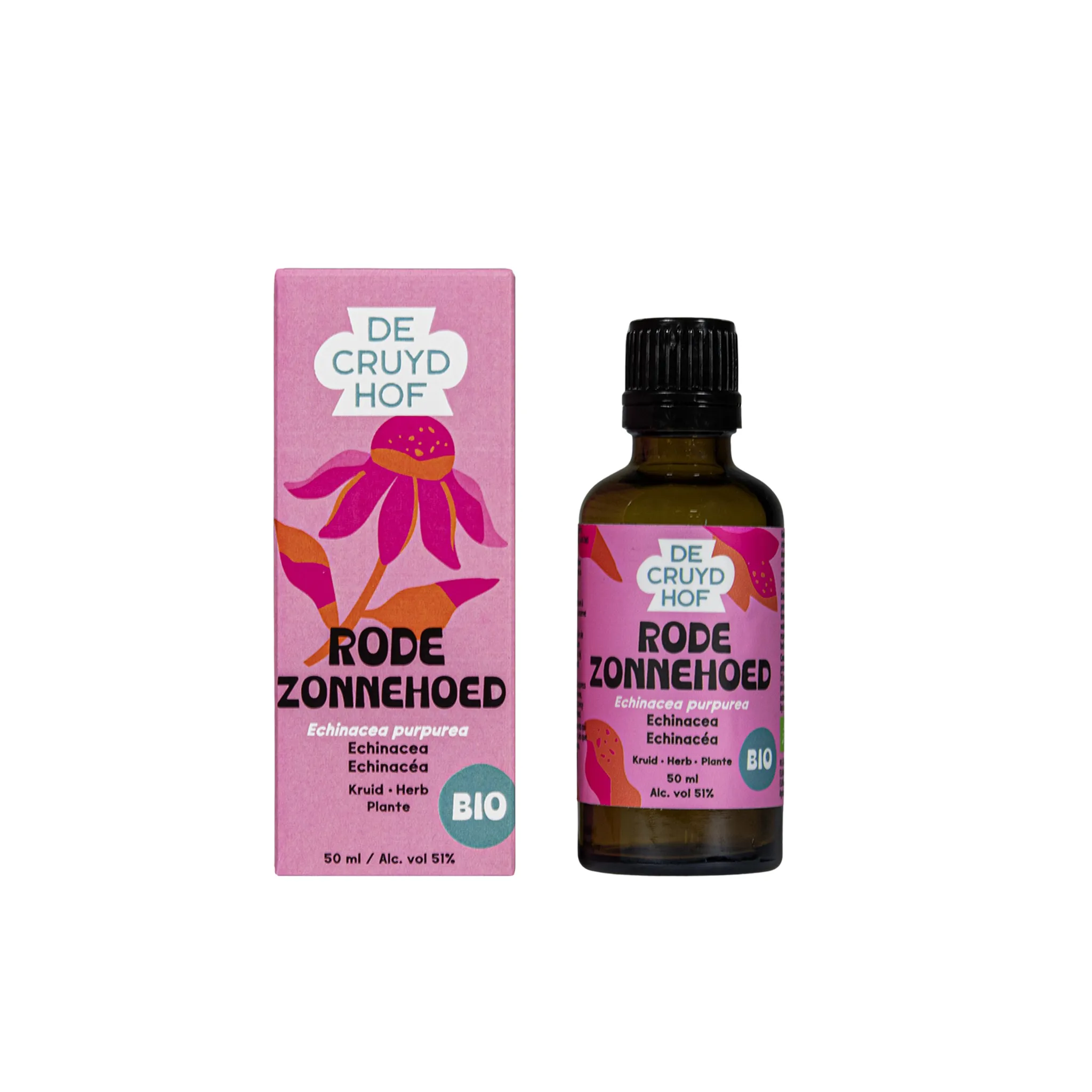 Cruydhof Echinacea Purpurea Hrb/Rode Zonnehoed Kruid Bio (50 ml)