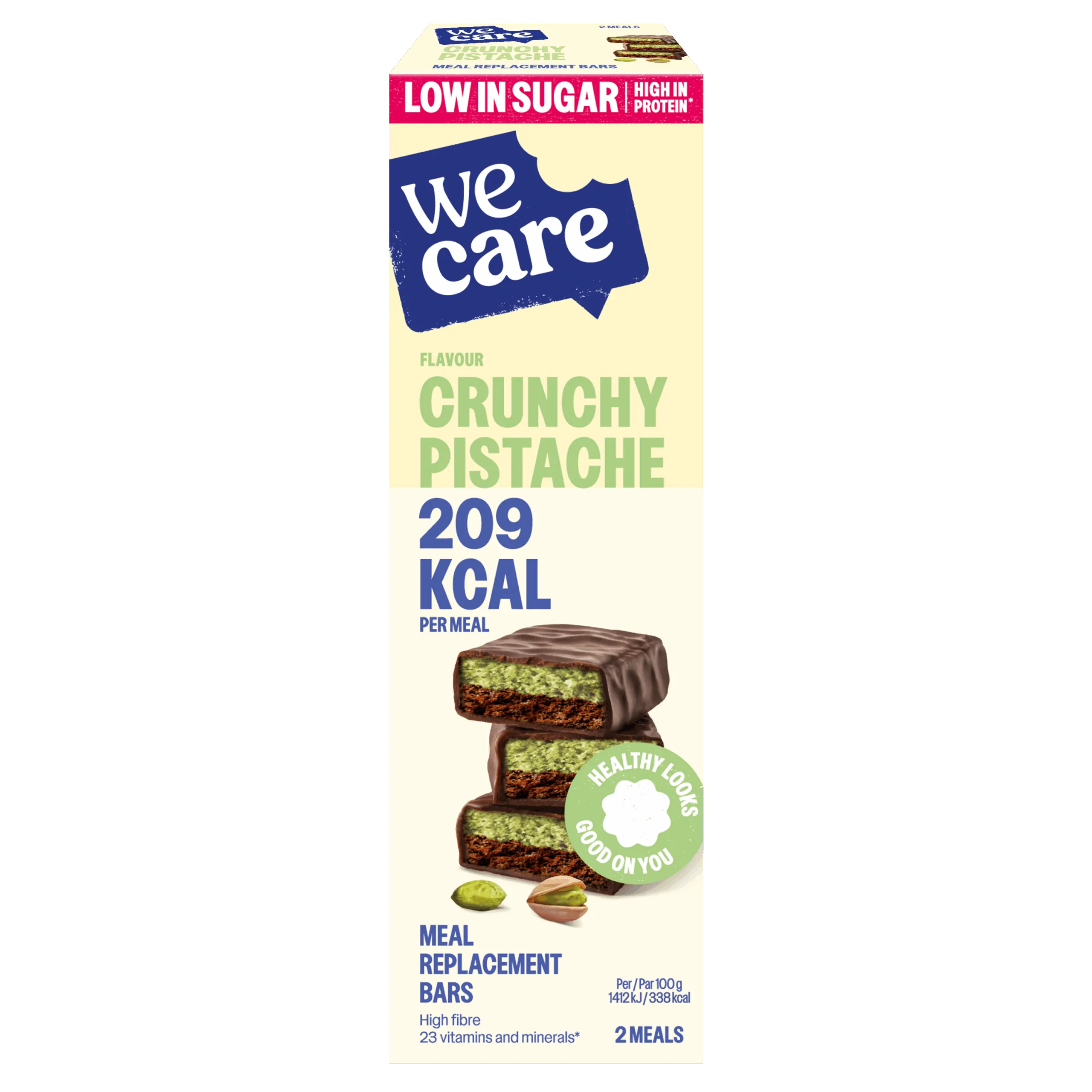 WeCare Bars Crunchy Pistache (2 stuks)