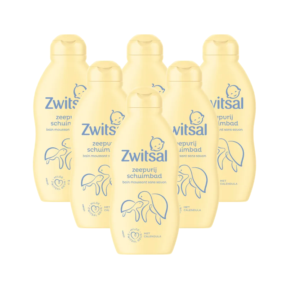 6x Zwitsal Bad Schuimbad Zeepvrij (200 ml)