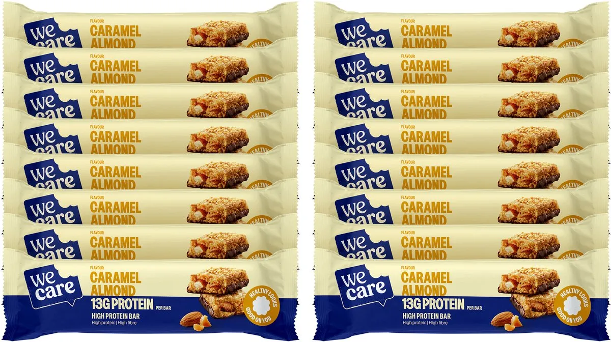 16x WeCare Bars Caramel Almond (45 gr)