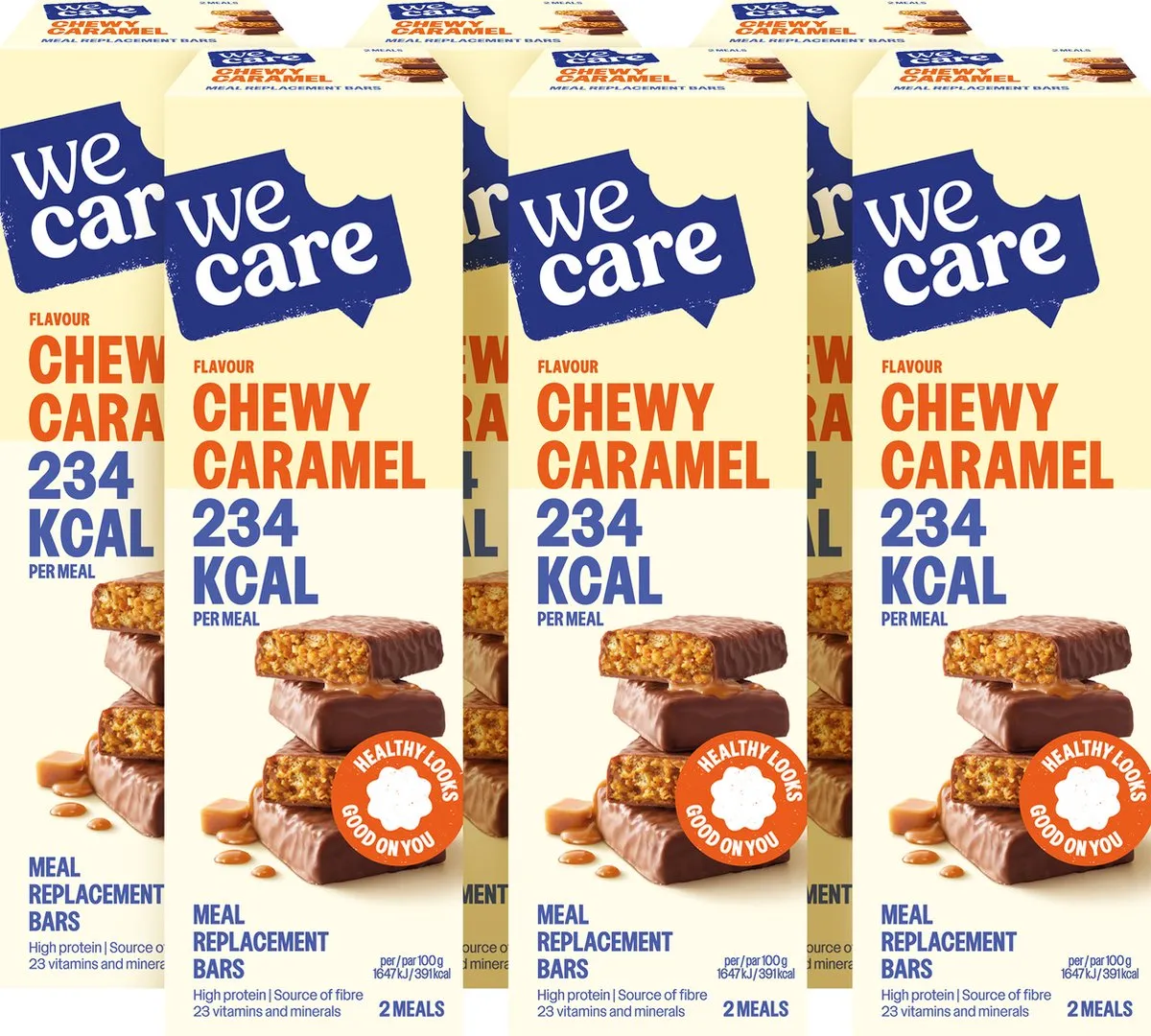 6x WeCare Bars Chewy Caramel (116 gr)