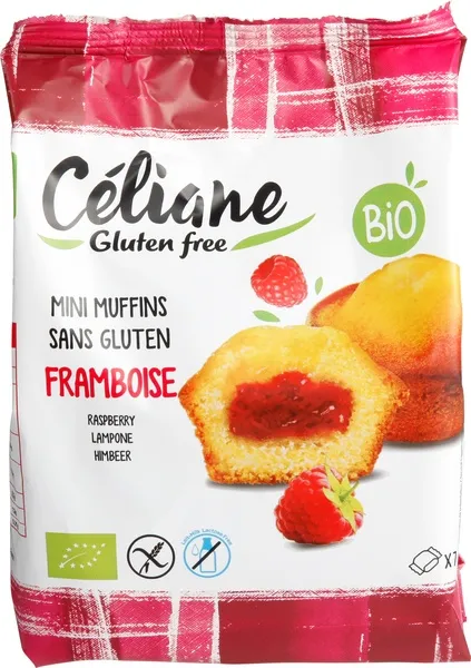 Céliane Mini-Muffins Frambozen Glutenvrij (200 gr)