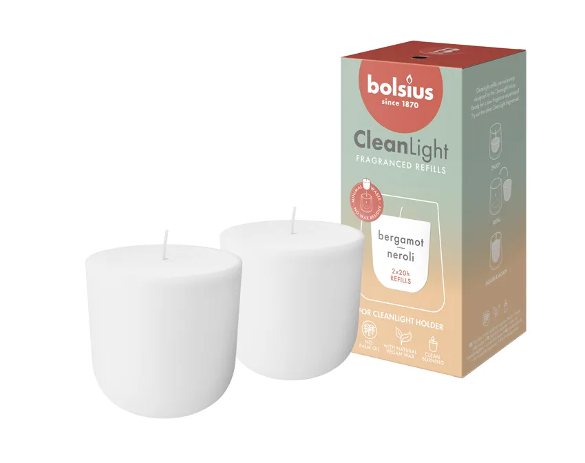 Bolsius Clean Light Navulling Bergamot & Neroli (2 stuks) - image 2