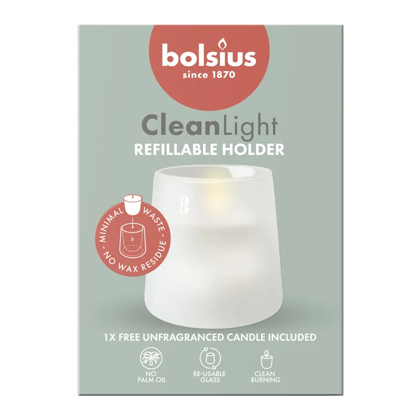 Bolsius Clean Light Starterkit Houder Wit - Incl. Geurloze Navulling (1 stuk) - image 3