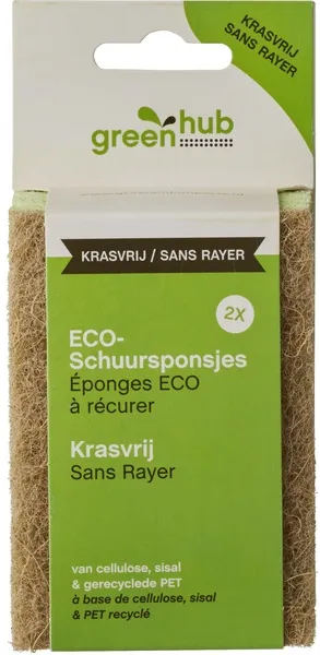 Greenhub Schuursponsjes Krasvrij (2 stuks)