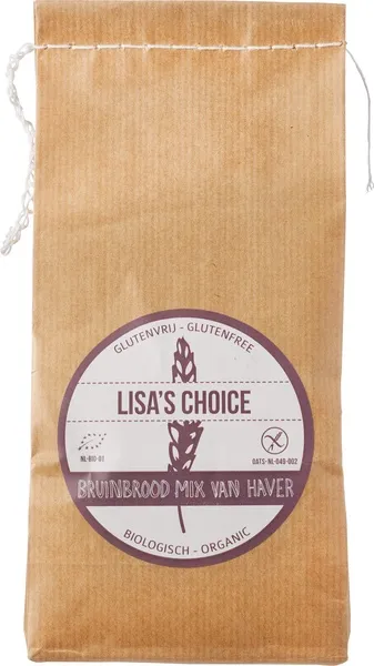 Lisa's Choice Broodmix Haver Bruin Glutenvrij (450 gr)