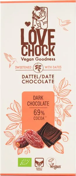 Lovechock Pure Chocolade Dadels (70 gr)