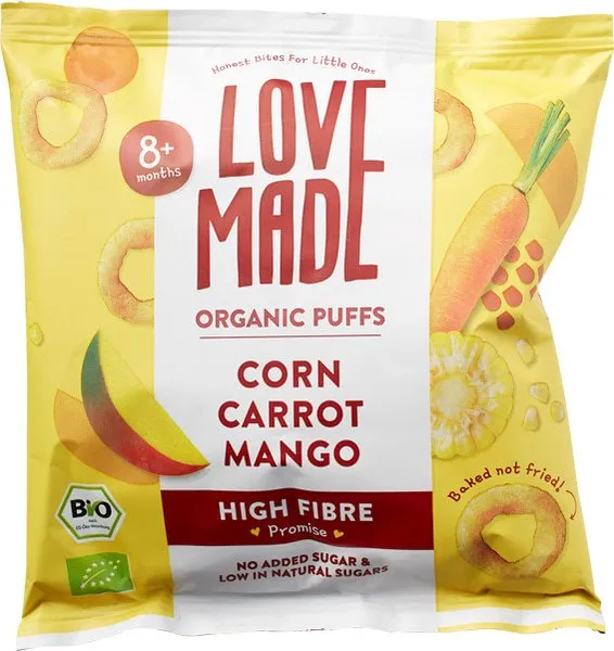 Lovemade Ringen Mais Wortel Mango 8+ Mnd (20 gr)