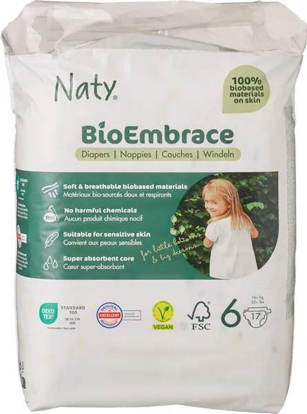 Naty Luiers Maat 6 (16+ Kg) (17 stuks)