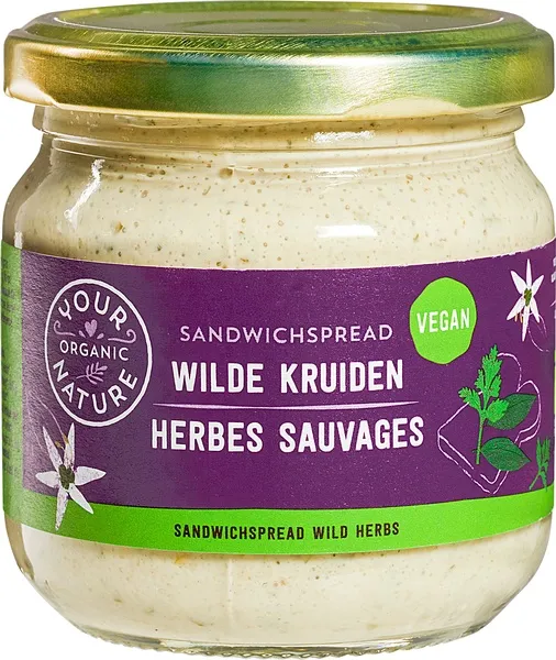 Your Organic Nature Sandwichspread Wilde Kruiden (180 gr)