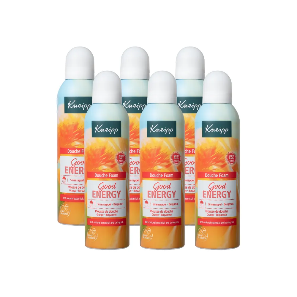 6x Kneipp Douche Foam Good Energy (6 x 200 ml)