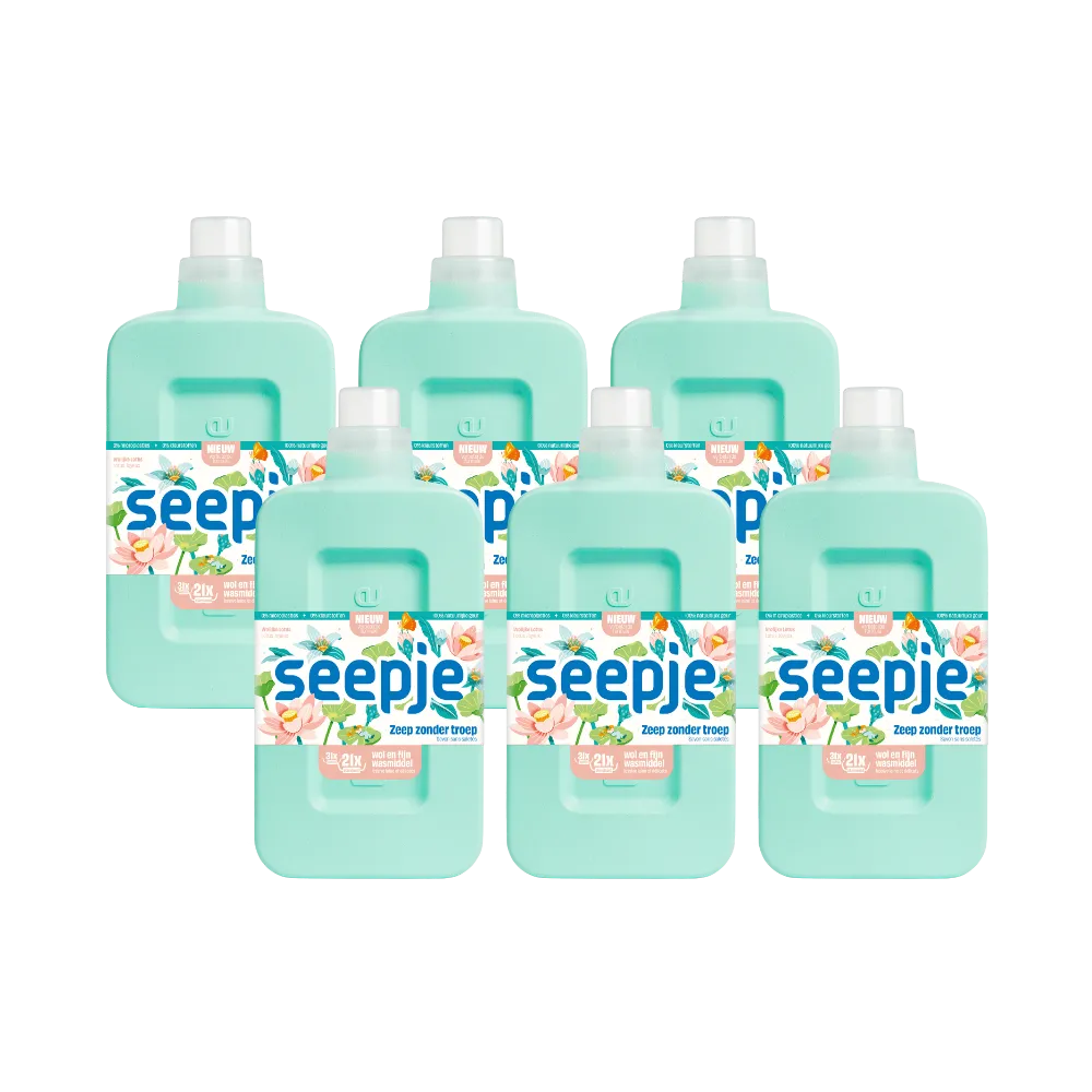 6x Seepje Wasmiddel Wol & Fijn (6 x 945 ml)