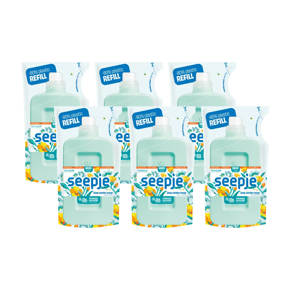 6x Seepje Wasmiddel Universeel (6 x 945 ml) Refill
