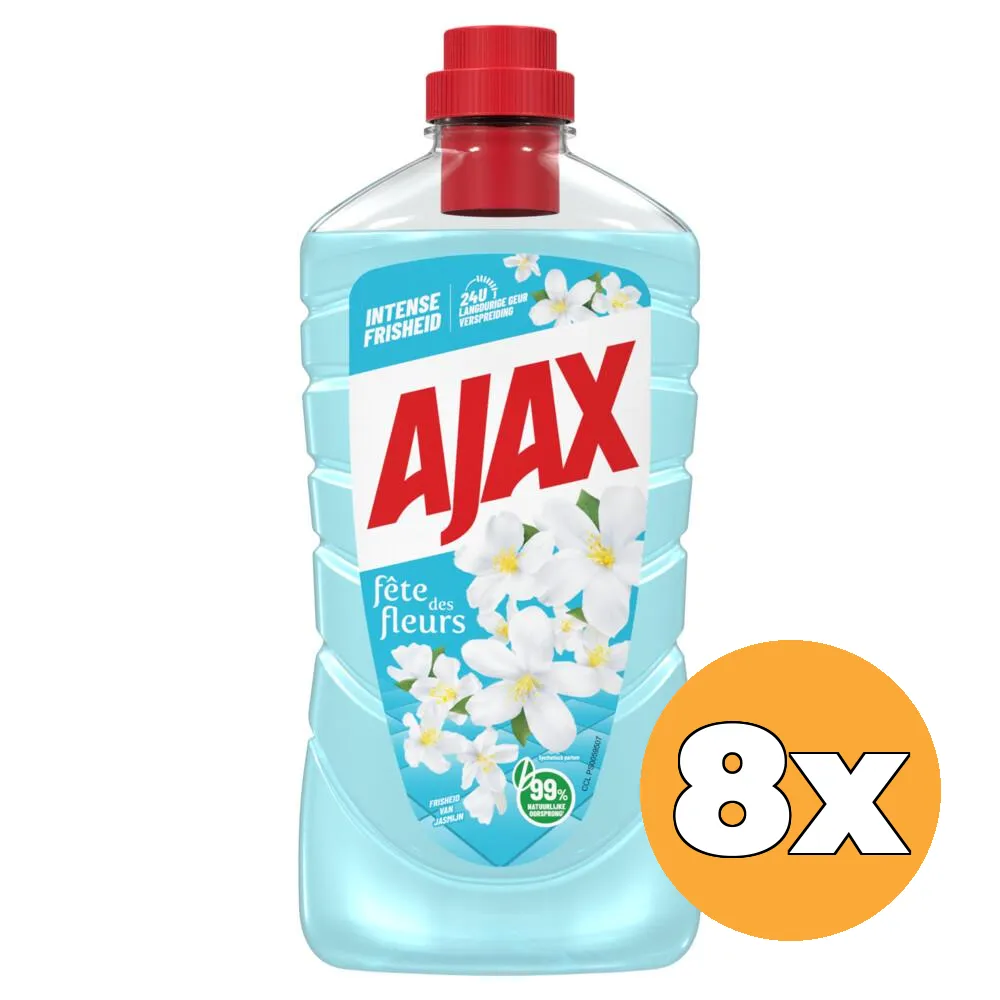 8x Ajax Allesreiniger Fete Des Fleurs Jasmin (8 x 1000 ml)