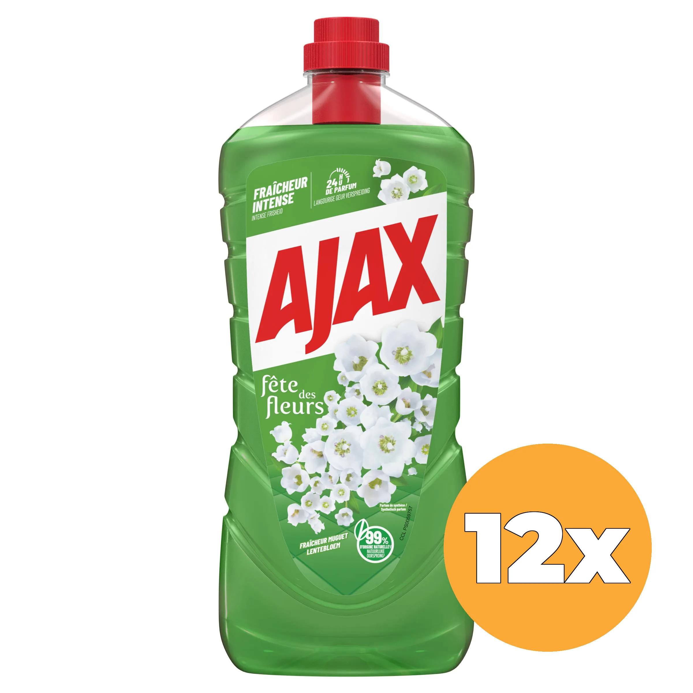12x Ajax Allesreiniger Fete Des Fleurs Lentebloem (12 x 1250 ml)