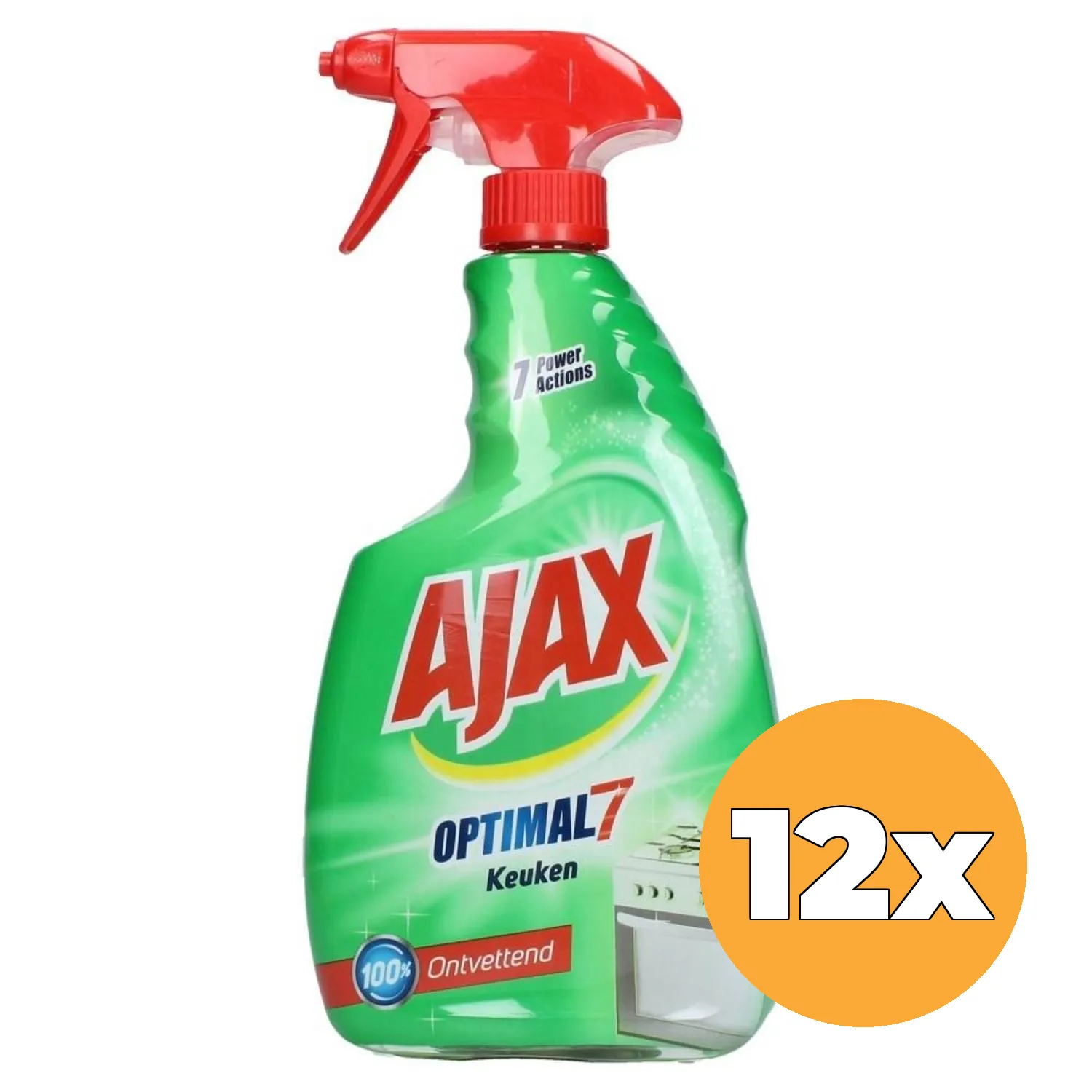 12x Ajax Keukenspray Optimal 7 (12 x 750 ml)