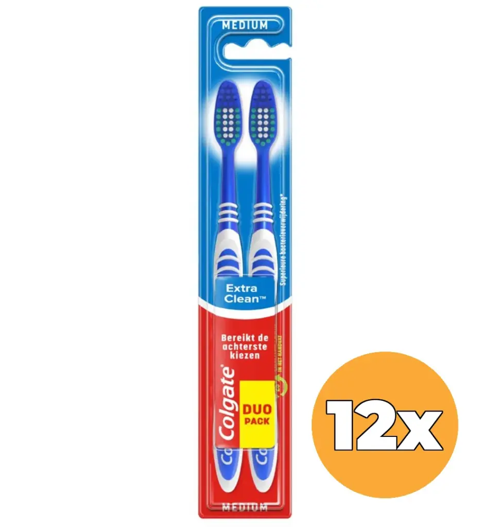 12x Colgate Tandenborstel Extra Clean Duo (12 x 2 st)