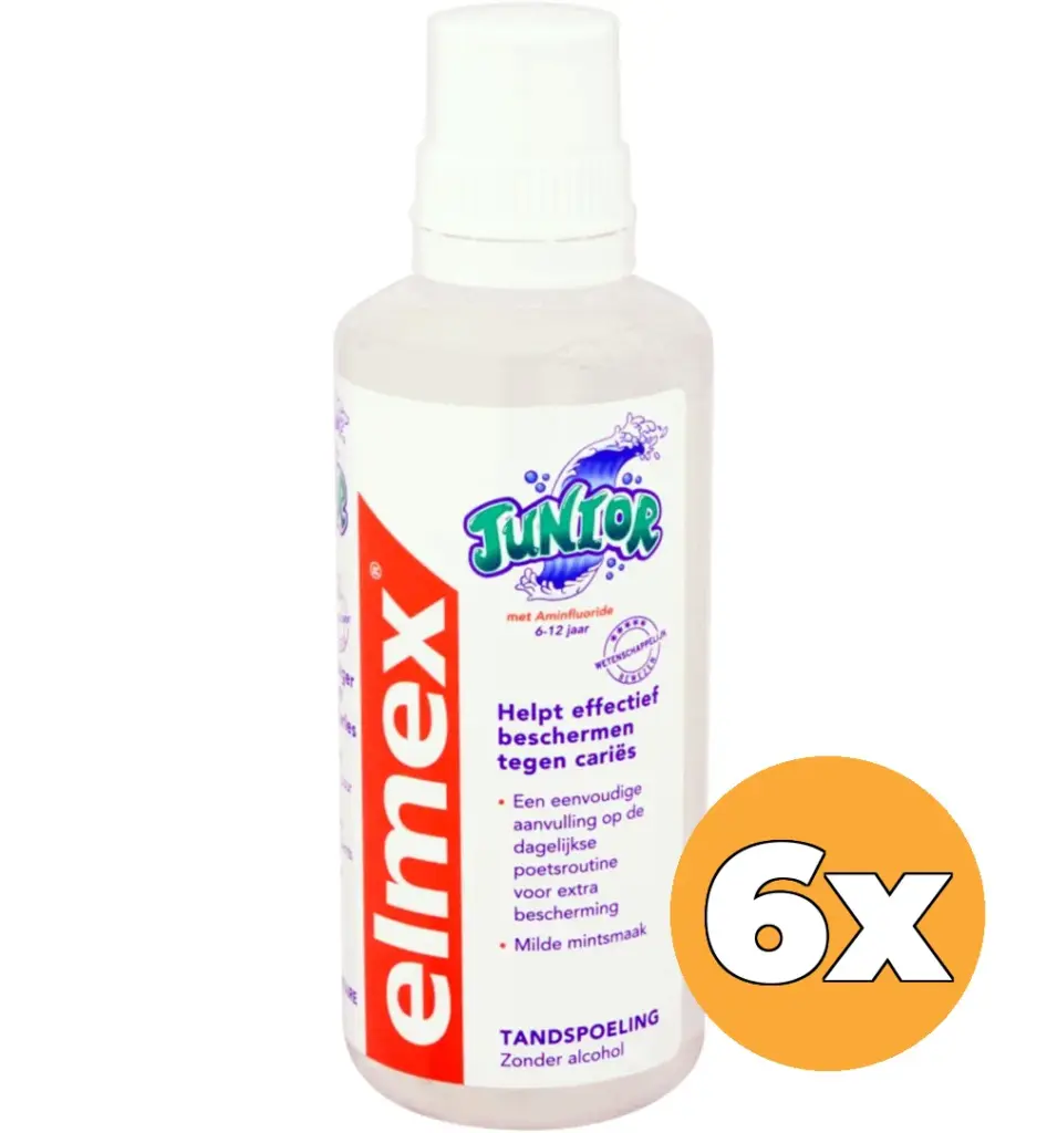 6x Elmex Mondspoeling Junior (6 x 400 ml)