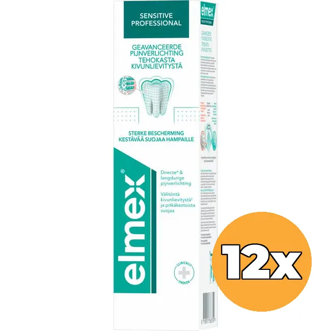 12x Elmex Tandpasta Sensitive Professional (12 x 75 ml)