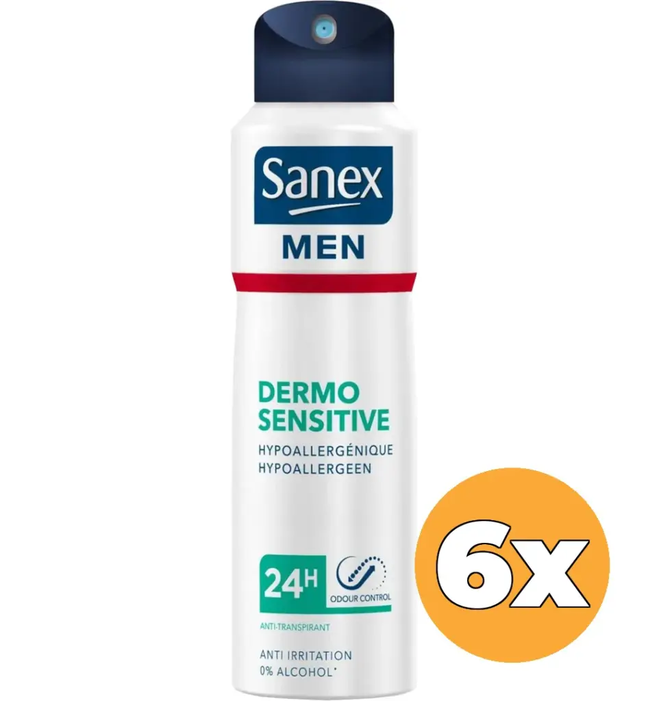 6x Sanex Men Deospray Sensitive (6 x 200 ml)